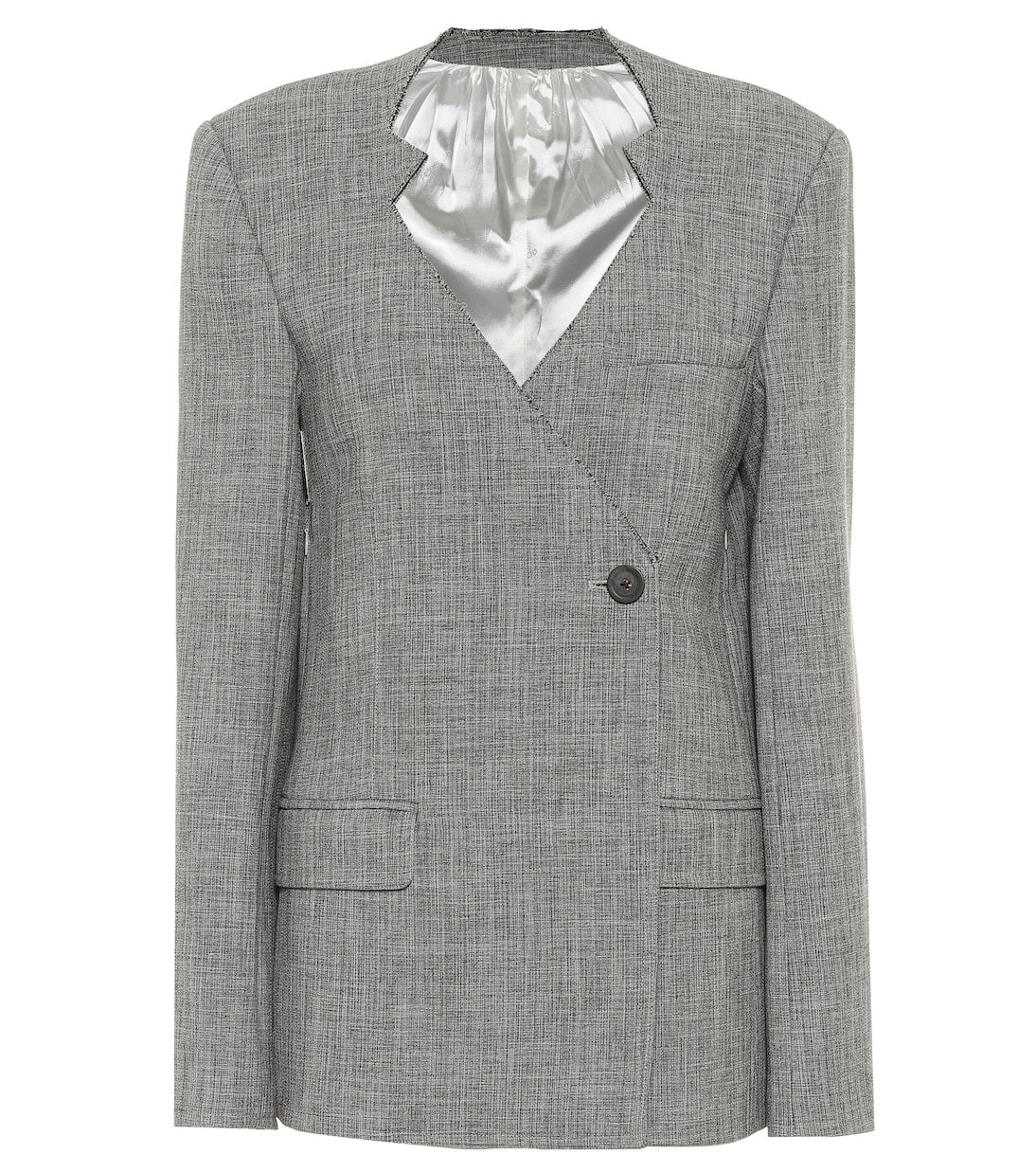 

Блейзер с вырезом Peter Do, серый