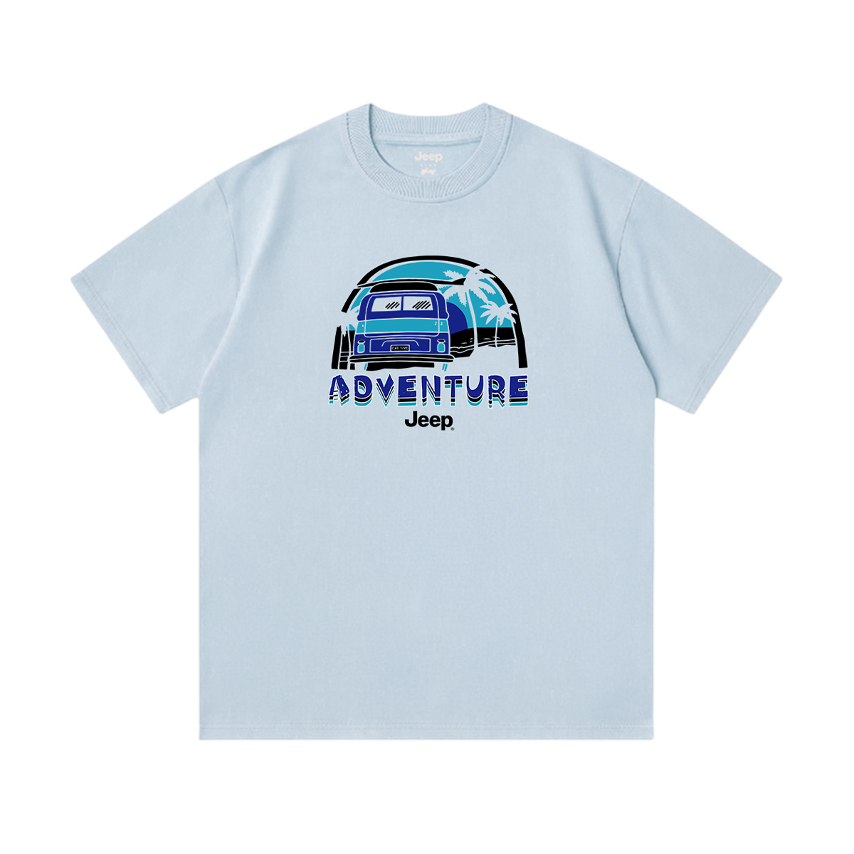 

Футболка Unisex Crew Neck Moderate Jeep, sky синий
