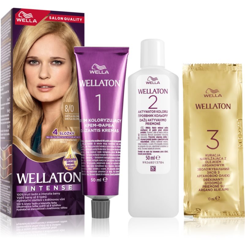 

Краска для волос Wellaton Intense, 8/0, светло-русый, 1 шт.