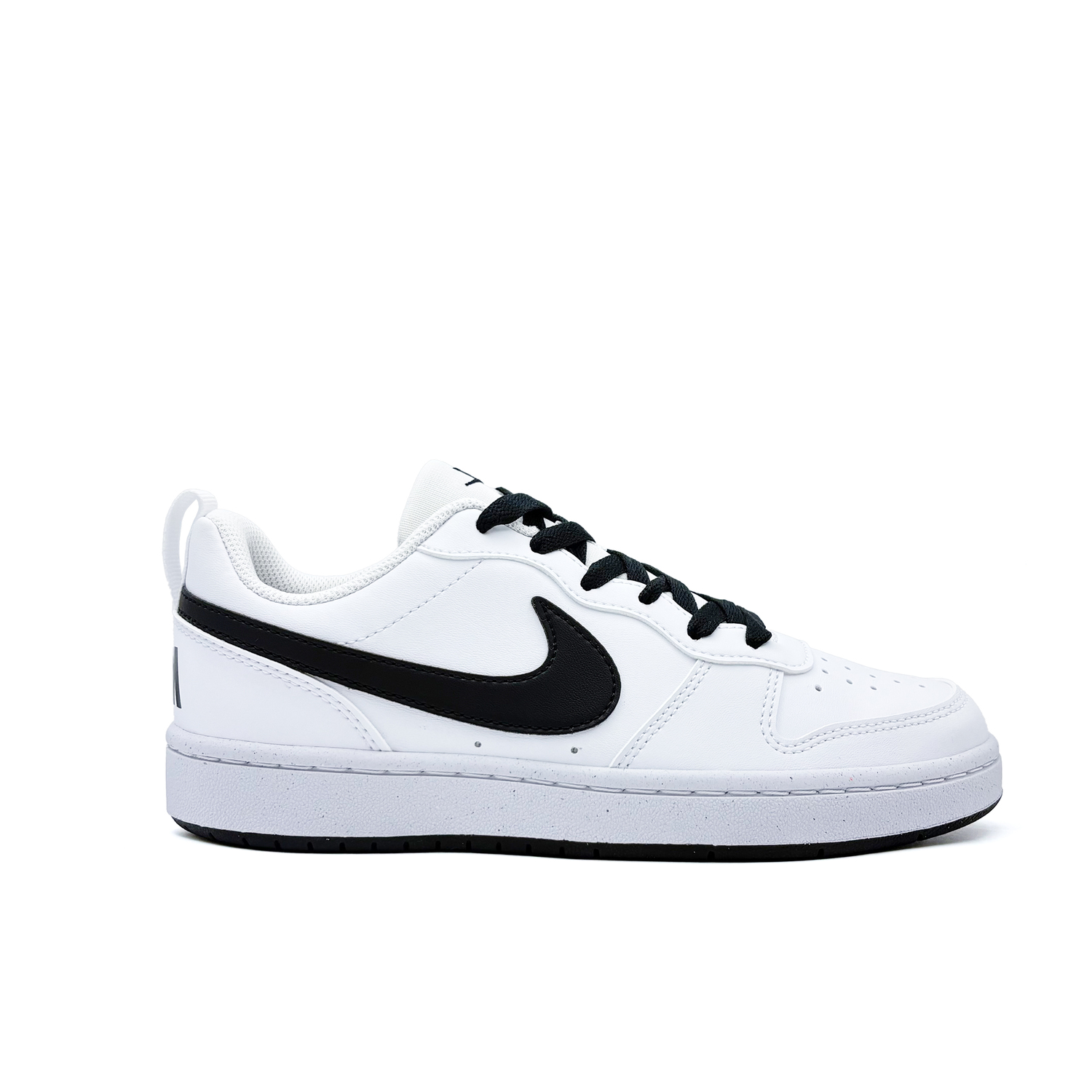 Nike Court Borough Small Coal Ball Synthetic Leather Abrasion Resistant Low top Skateboard Shoes Black White Teenagers — фото 3