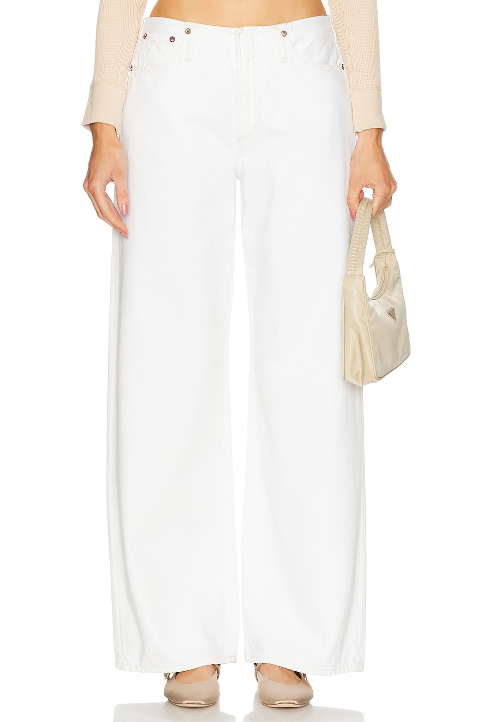 

Джинсы Lex Low Slung Baggy Agolde, Milkshake
