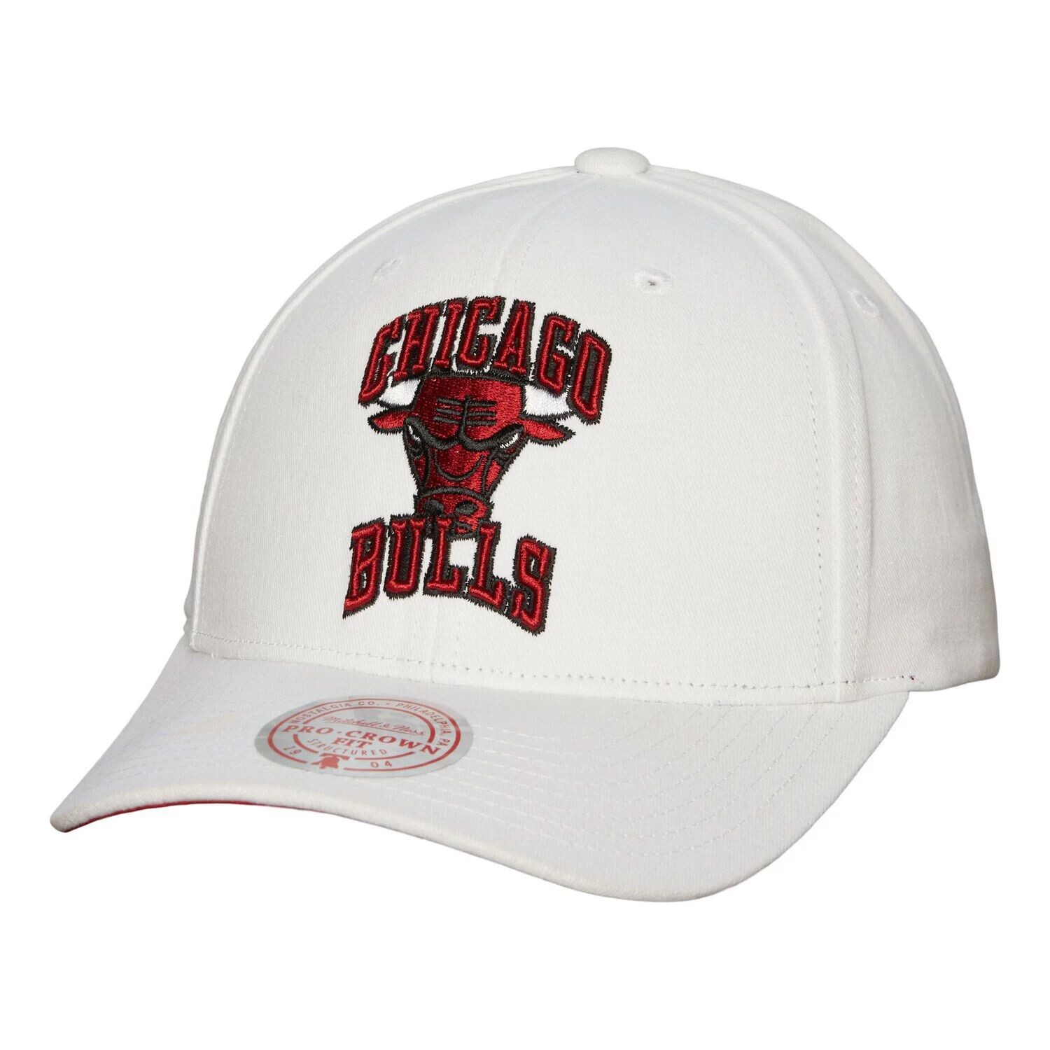 

Мужская классическая кепка в стиле ретро Mitchell & Ness White Chicago Bulls Hardwood Snapback