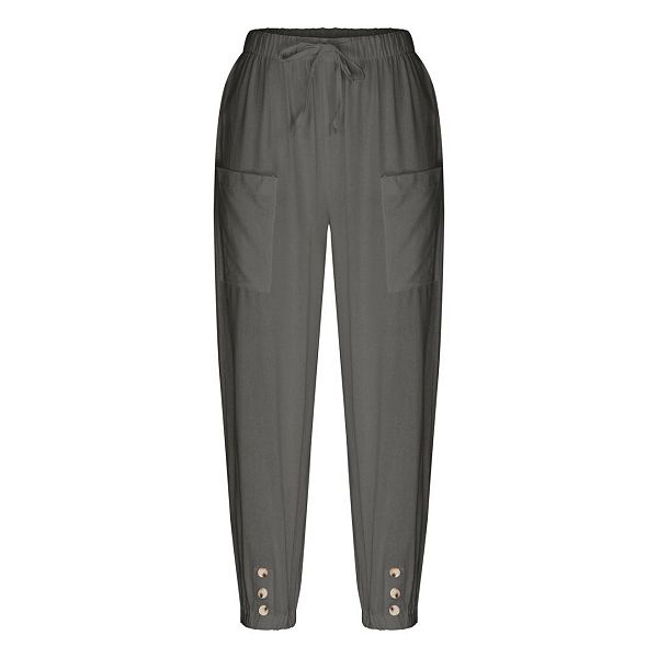 

Женские брюки-капри с высокой талией и завязками Yesfashion, Dark Grey