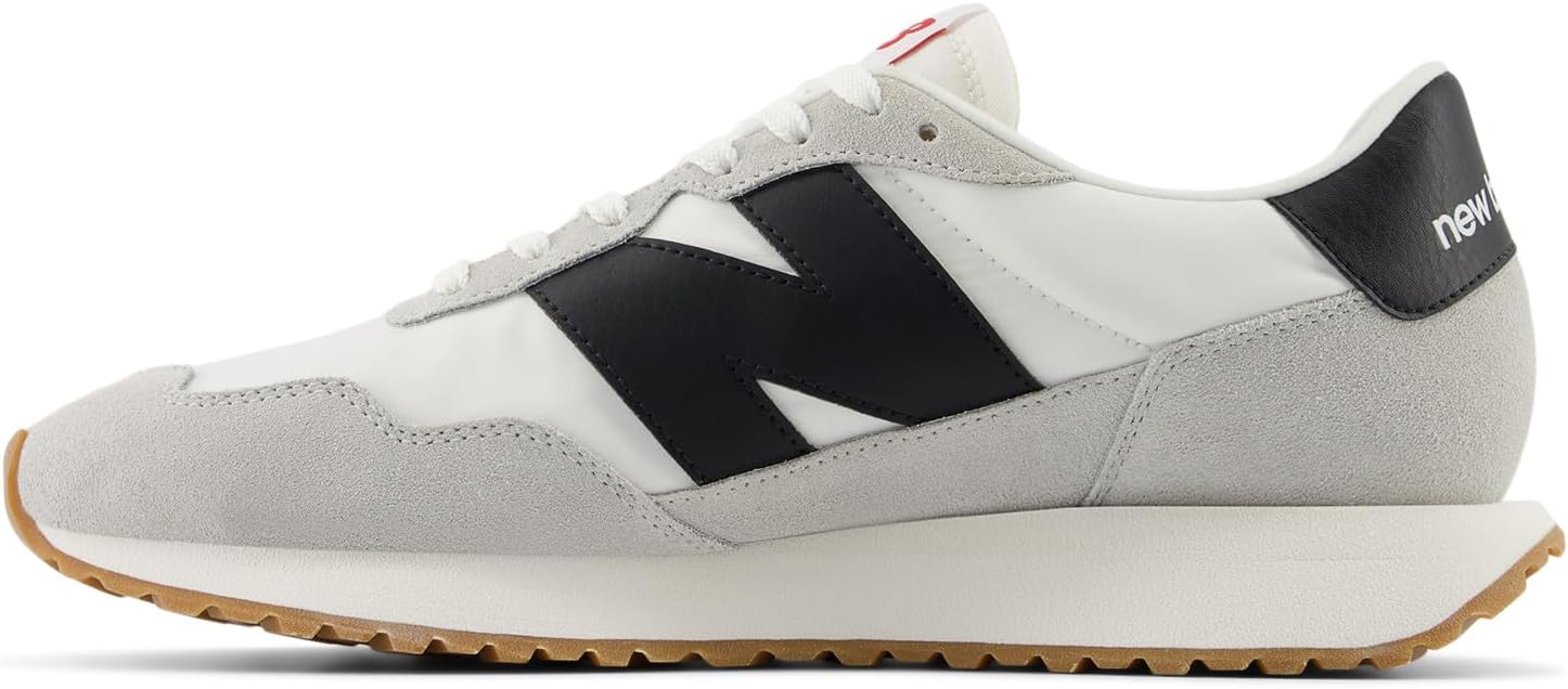 Мужские кроссовки для бега по шоссе New Balance 237 V1 Classic, белый/черный/серый — фото 4