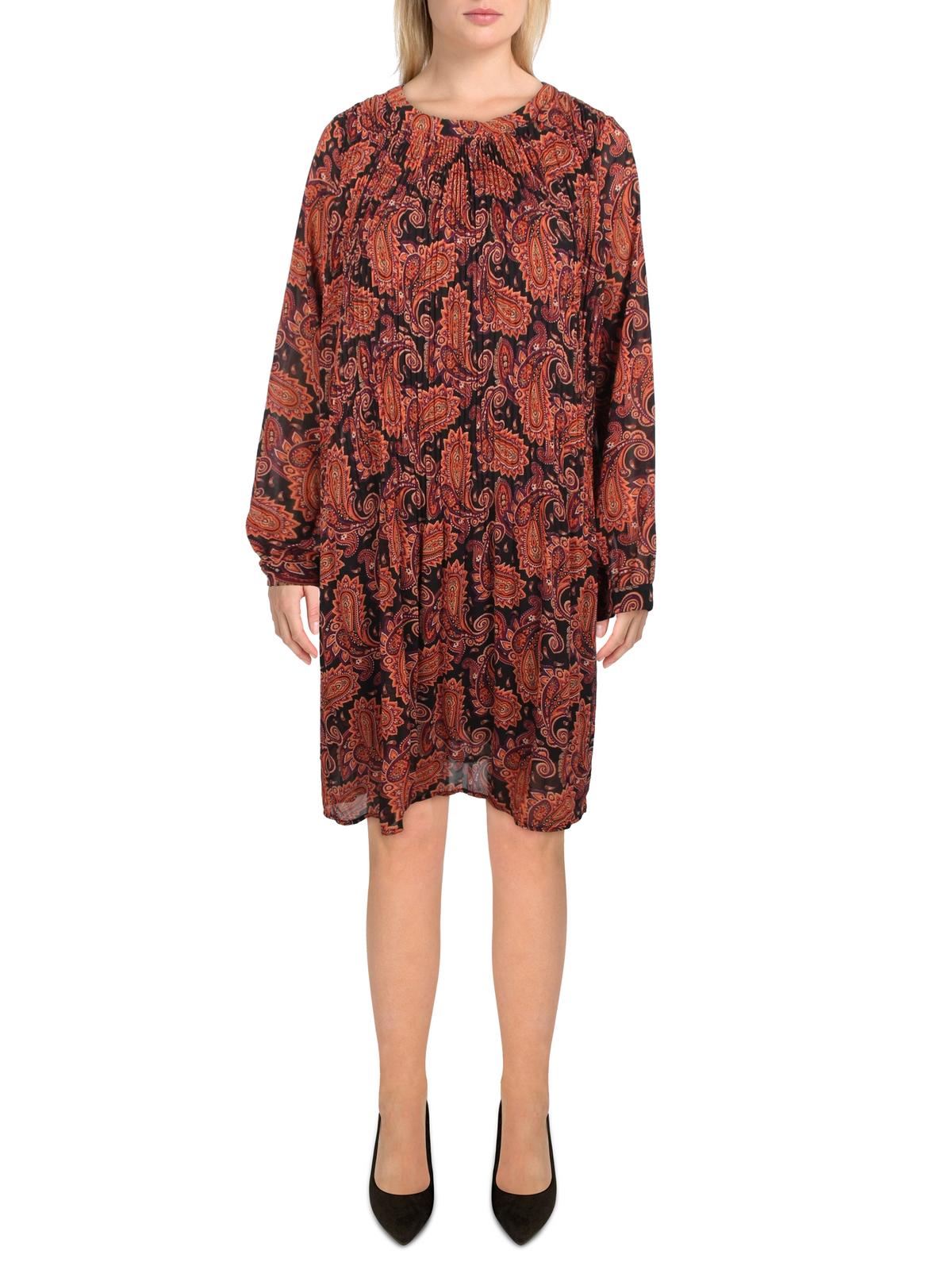 

Женское мини-платье-футляр с плиссировкой Petites NY Collection, цвет black paisley
