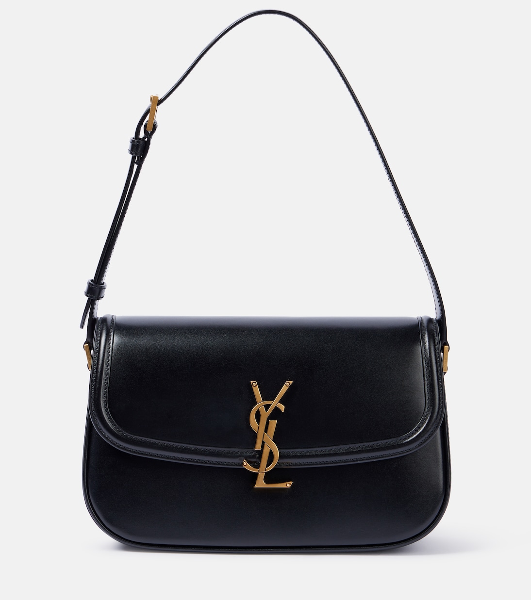

Солферино Маленькая кожаная сумка через плечо Saint Laurent, черный