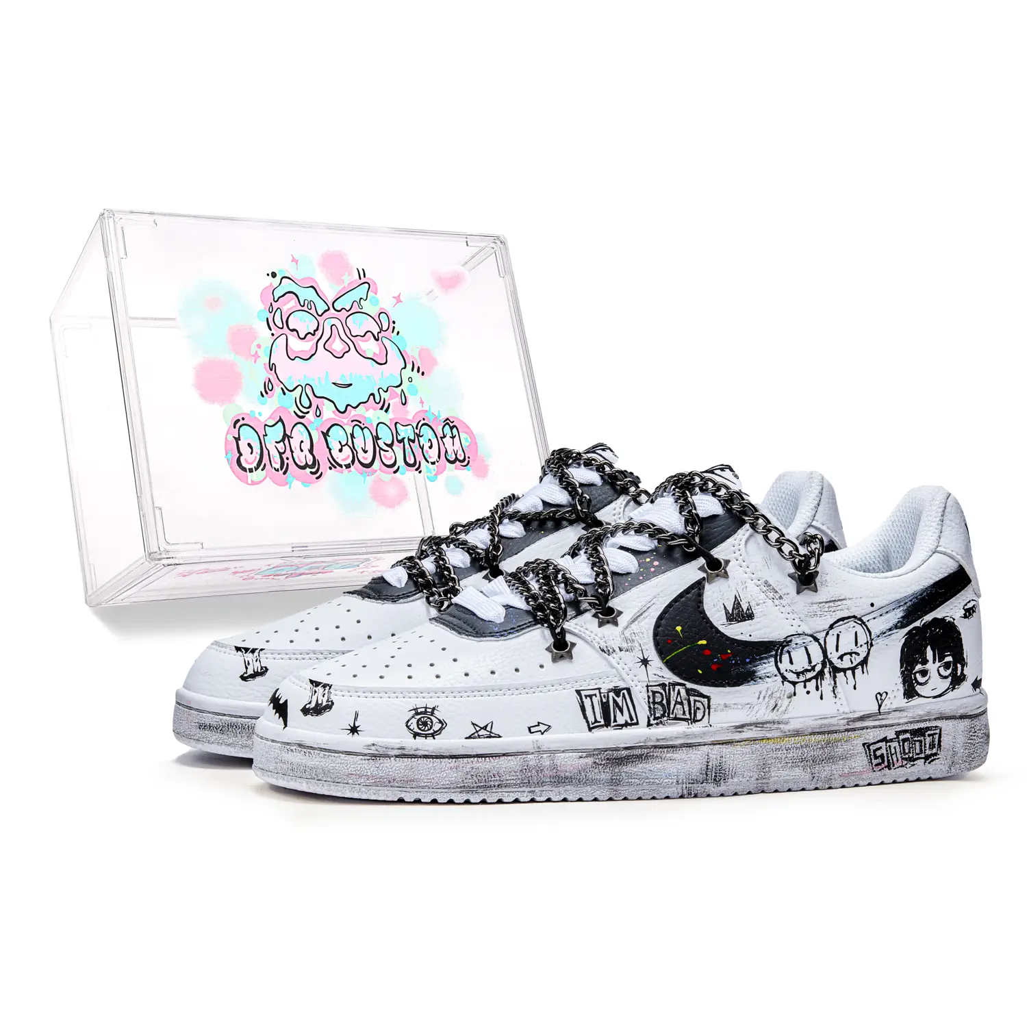 

Court Vision 1 Box, Bad Kid низкие скейтерские кроссовки мужские Nike, белый