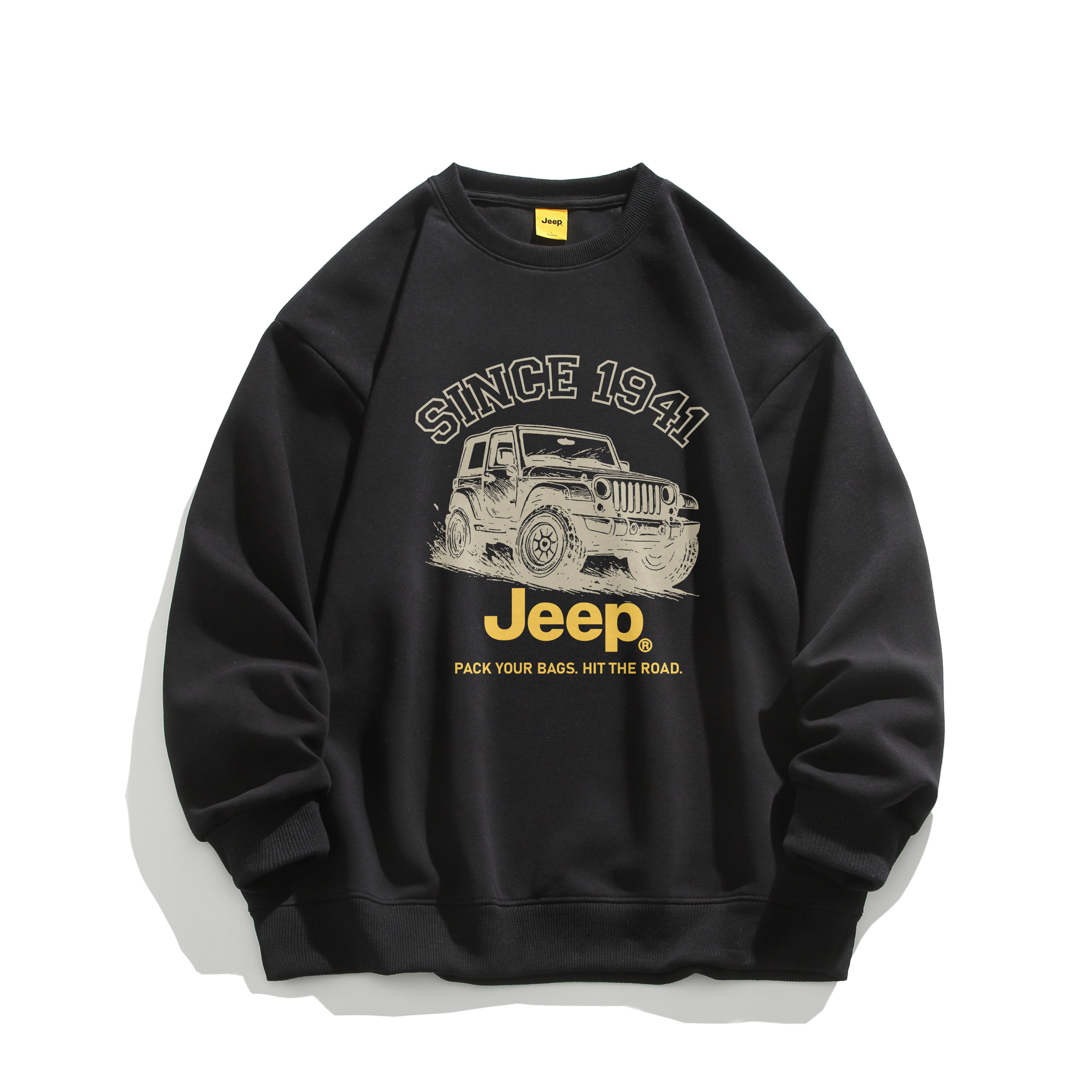 

Свитшот Unisex Crew Neck Moderate Regular Jeep, jw43-pure черный[jeep]