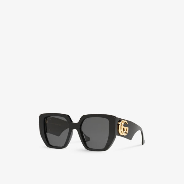 GC001595 GG0956S солнцезащитные очки из ацетата в прямоугольной оправе Gucci, черный — фото 2