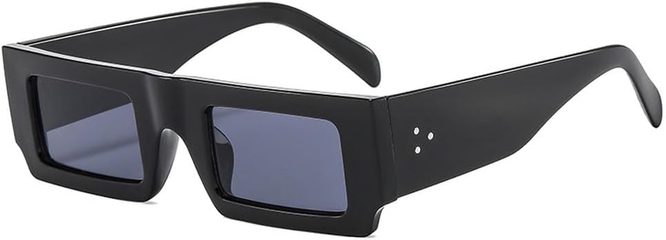 

Популярные модные квадратные солнцезащитные очки для женщин, винтажные очки конфетных цветов, мужские модные солнцезащитные очки с заклепками, солнцезащитные очки UV400 WNCKSQ, Black Grey