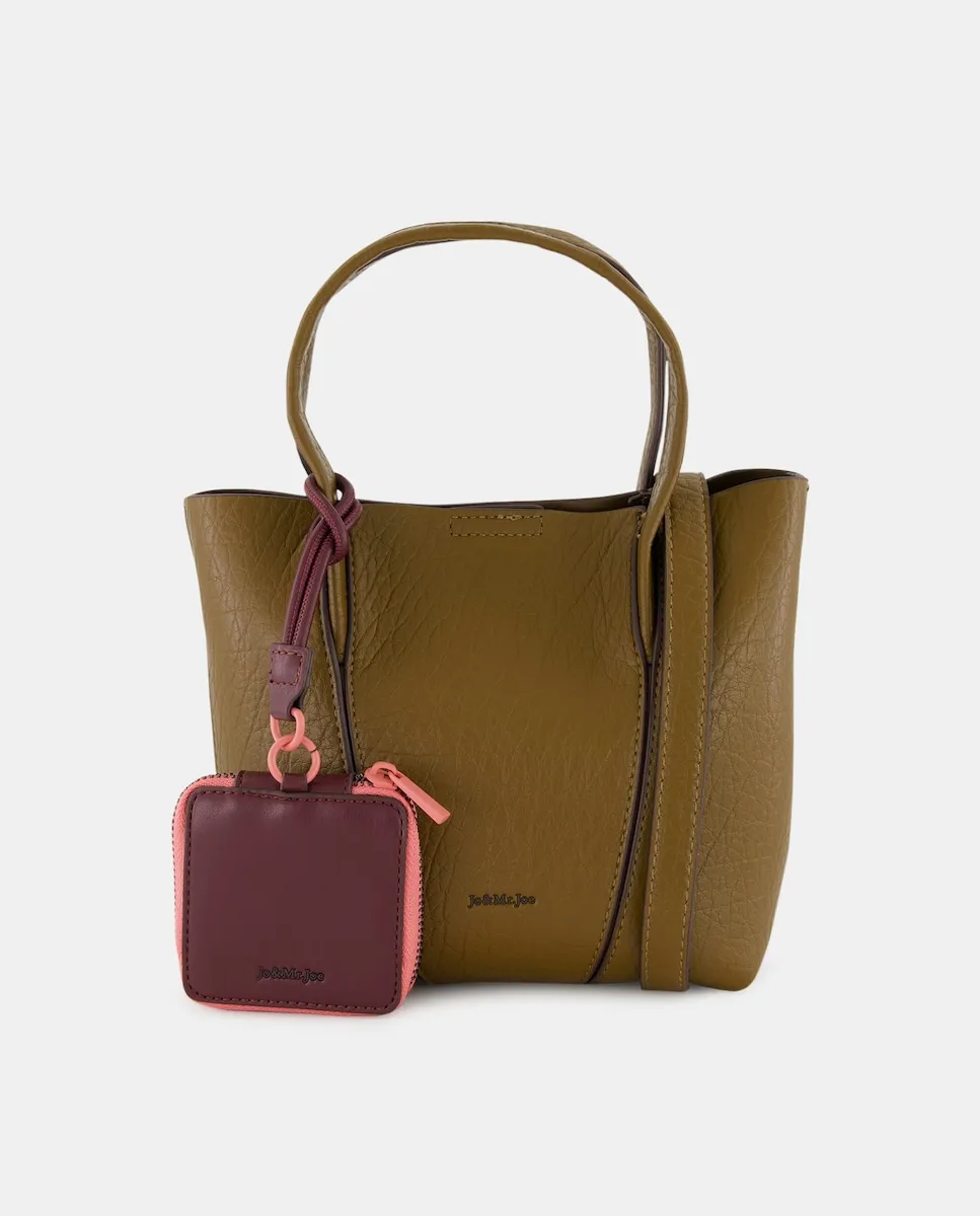 

Сумка через плечо с брелоком-кошельком для карт Jo & Mr. Joe, хаки