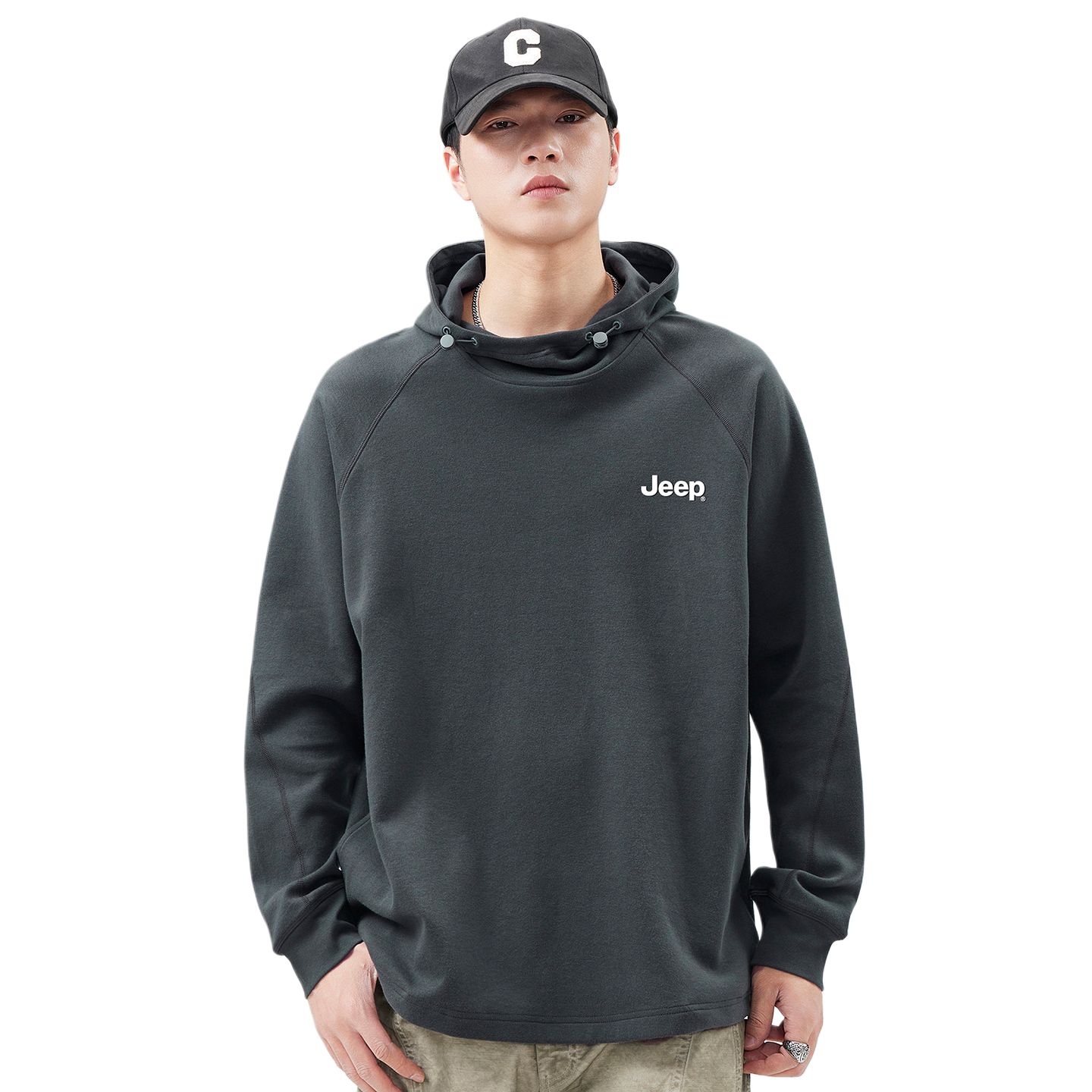 

Толстовка Unisex Hooded Thickened Regular Jeep, серый