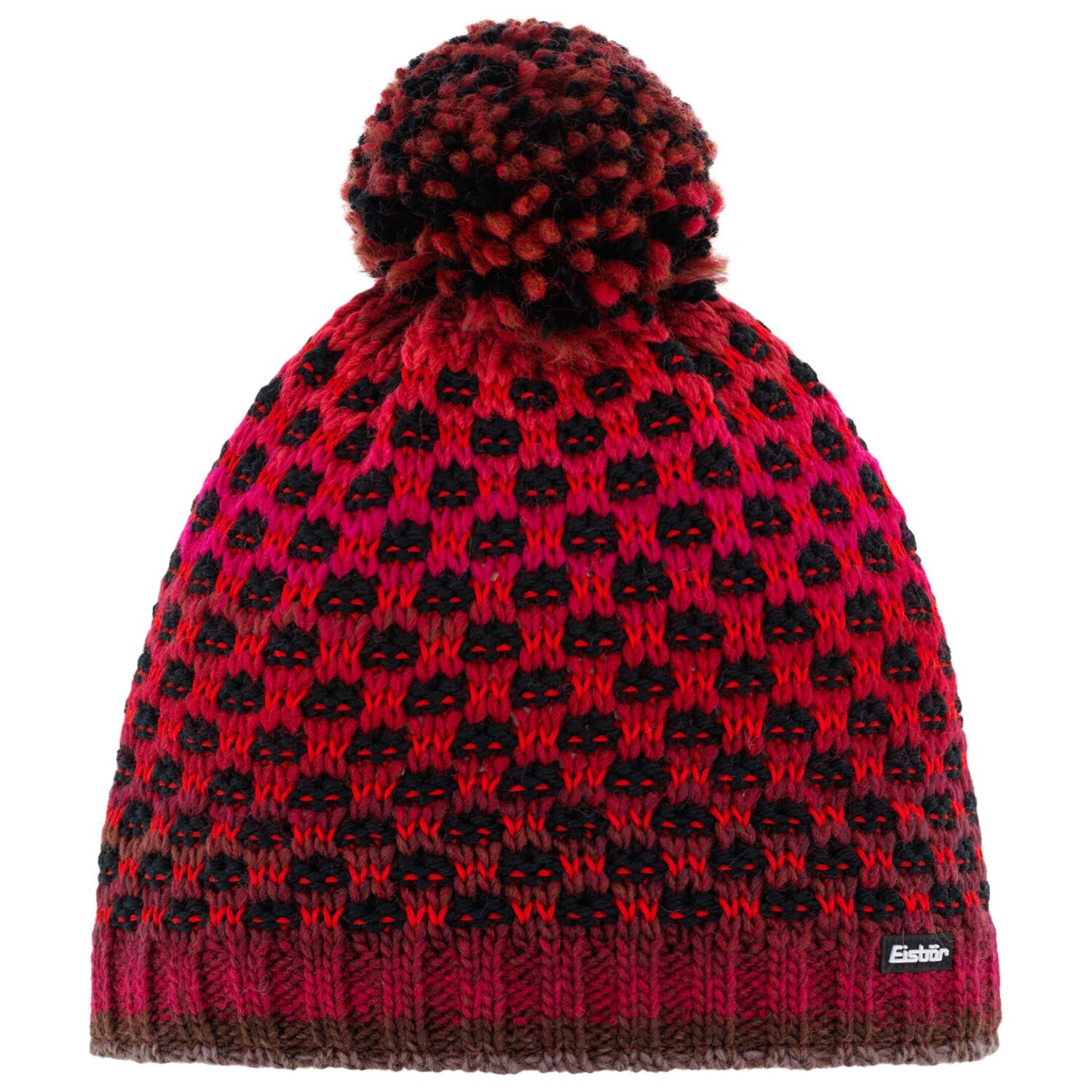 

Шапка Eisbär Stravo Pompon, цвет Red Brown/Black