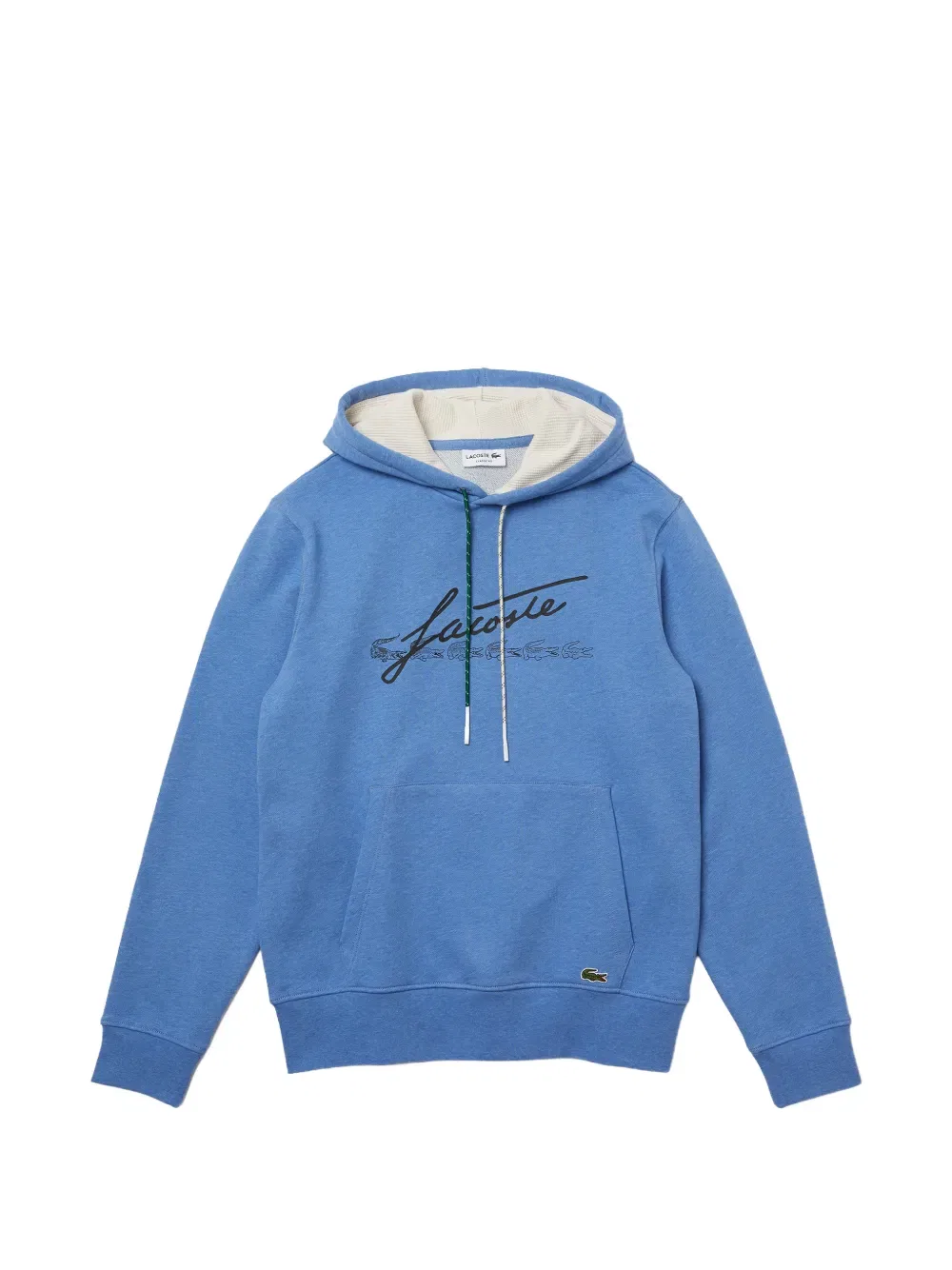 Толстовка из хлопкового флиса с вкраплениями Lacoste, синий