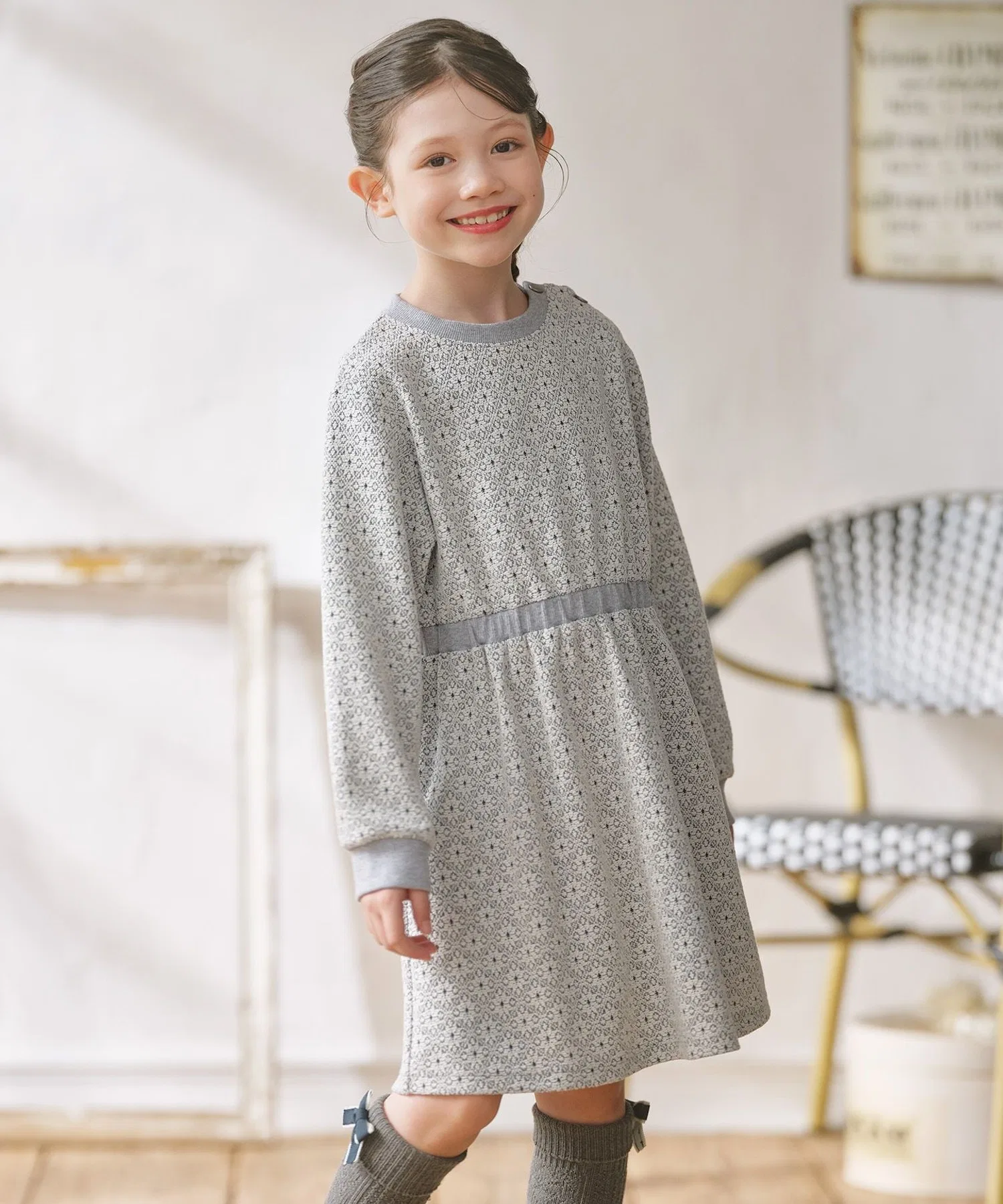 Детское платье Kumikyoku "Frost Flower Jacquard"