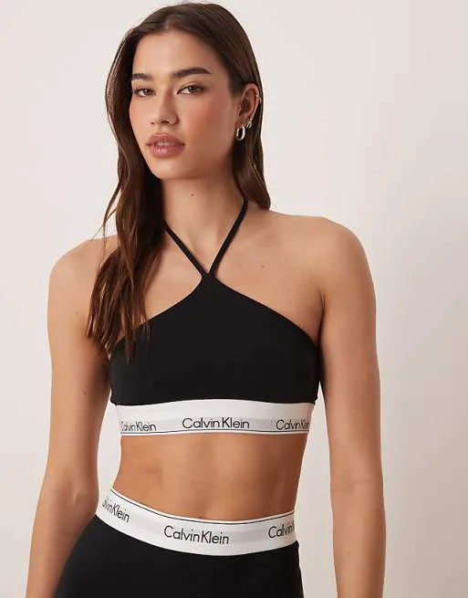 

Черный бралетт без подкладки из хлопкового модала Calvin Klein Icon