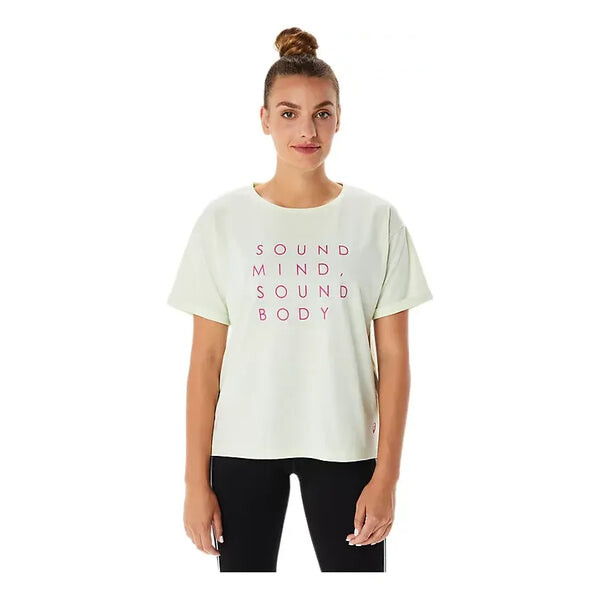 

Футболка training core relaxed graphic t-shirt 'whisper green' Asics, зеленый