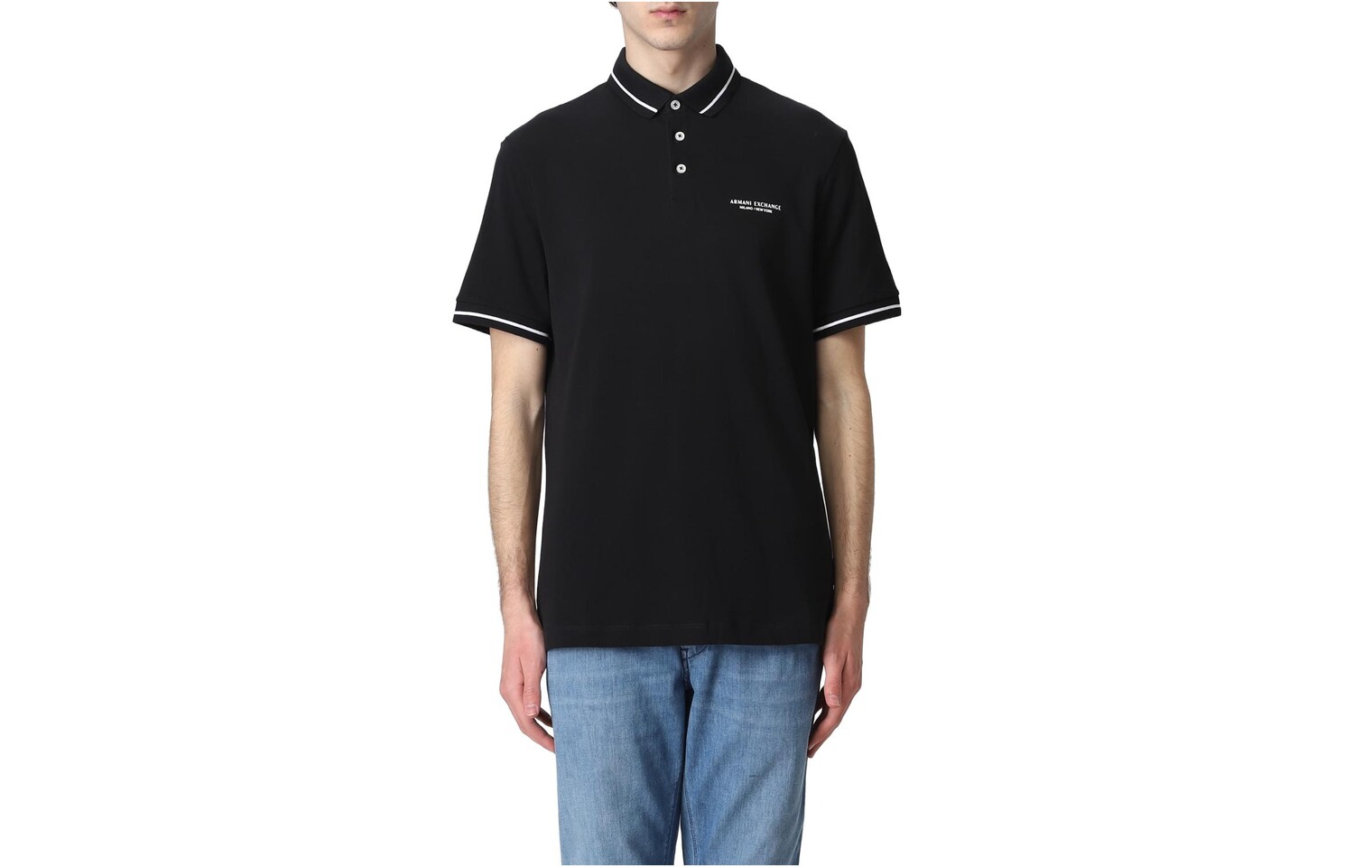 

Мужская рубашка-поло ARMANI EXCHANGE, цвет Black