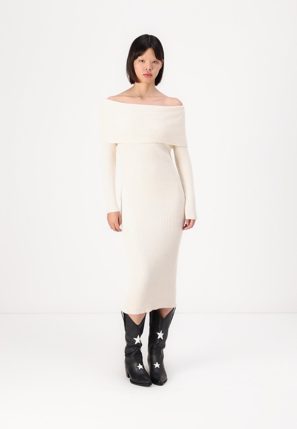 

Платье-джемпер ONLKATIA OFF SHOULDER DRESS ONLY, песочный