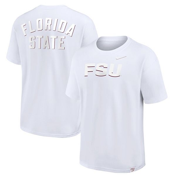 

Мужская белая футболка florida state seminoles 2-hit statement max90 Nike