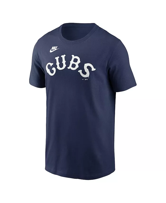 Мужская футболка Chicago Cubs Cooperstown Wordmark в синем цвете Nike — фото 2