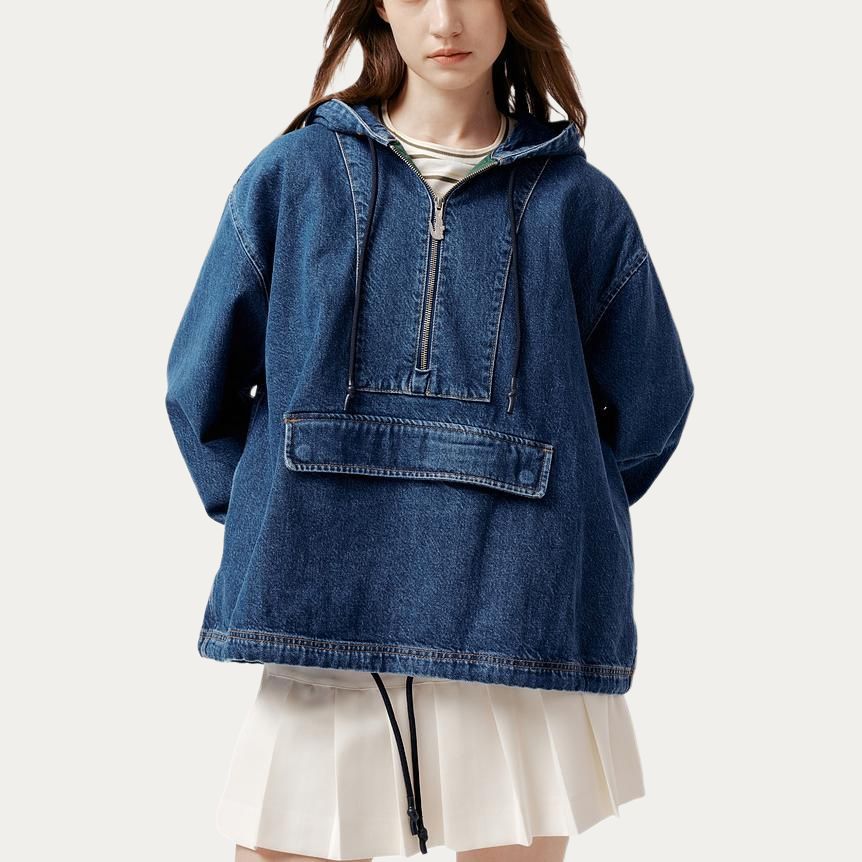 Джинсовая куртка LACOSTE 36L/Denim Blue, классический крой — фото 4