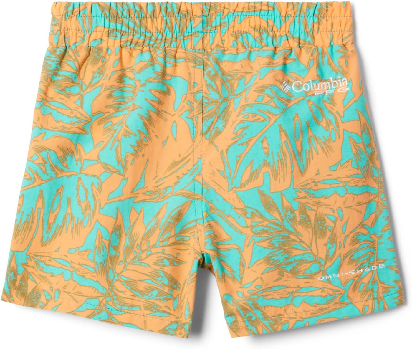Columbia Unisex-Child Super Backcast шорты, Electric Turquoise Hawaiian Throwback — фото 4