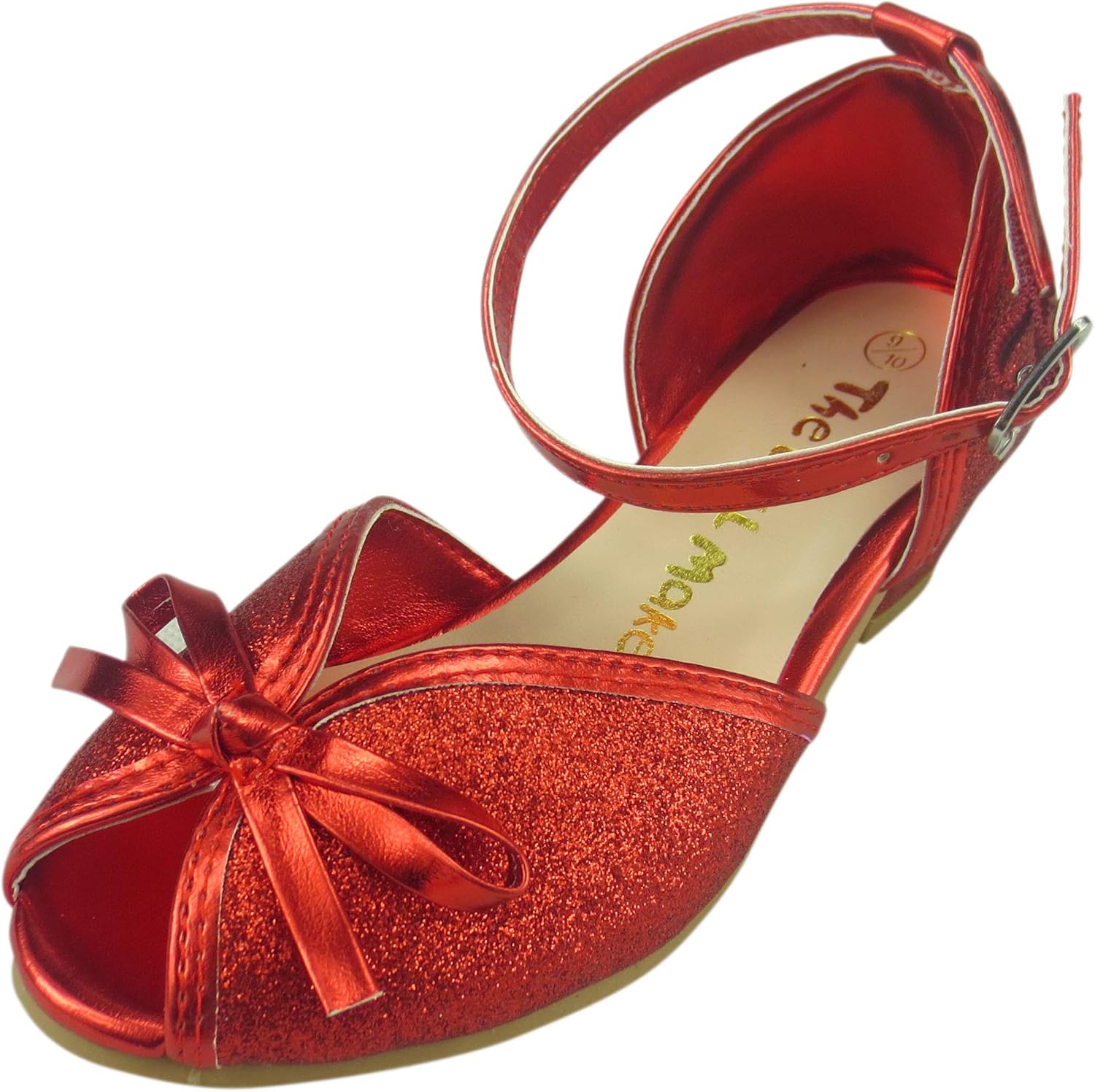 

Туфли для девочек The Doll Maker с блестками для малышей/детей младшего возраста/старших детей, красный