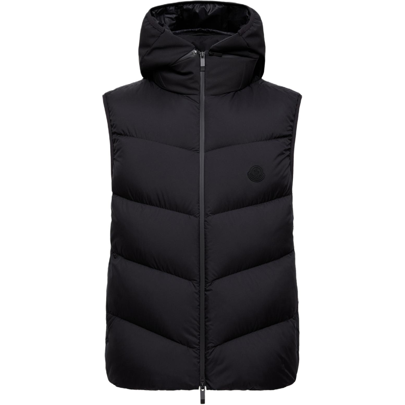 

Moncler Куртка-жилет с капюшоном и стёганой отделкой, Black