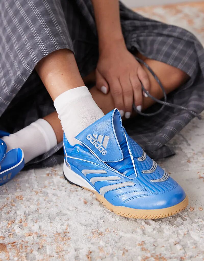 Кроссовки adidas Originals Predator Sala синего и белого цветов — фото 3