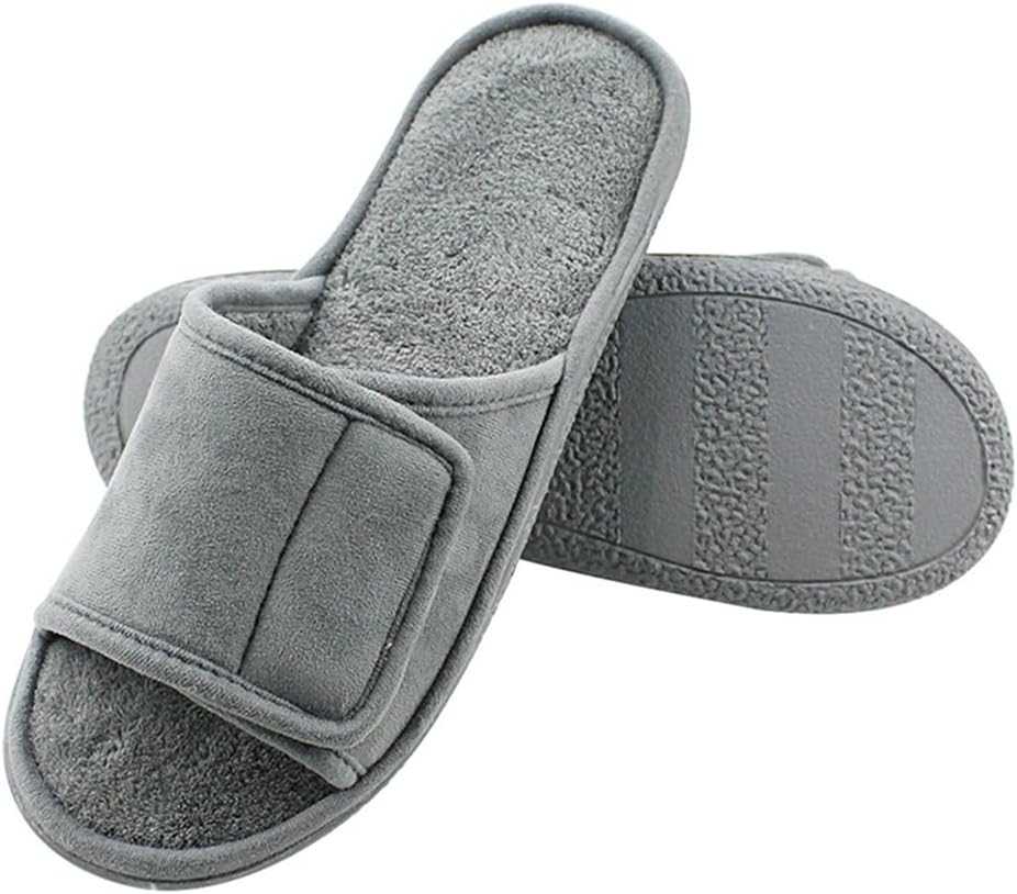 

Мужские регулируемые тапочки с эффектом памяти, открытый носок, домашние тапочки для мужчин, удобные для дома и улицы, уютные дышащие шлепанцы из замши для спальни (Размер: EU 46/47, Цвет: Тибетский синий) Yczhd