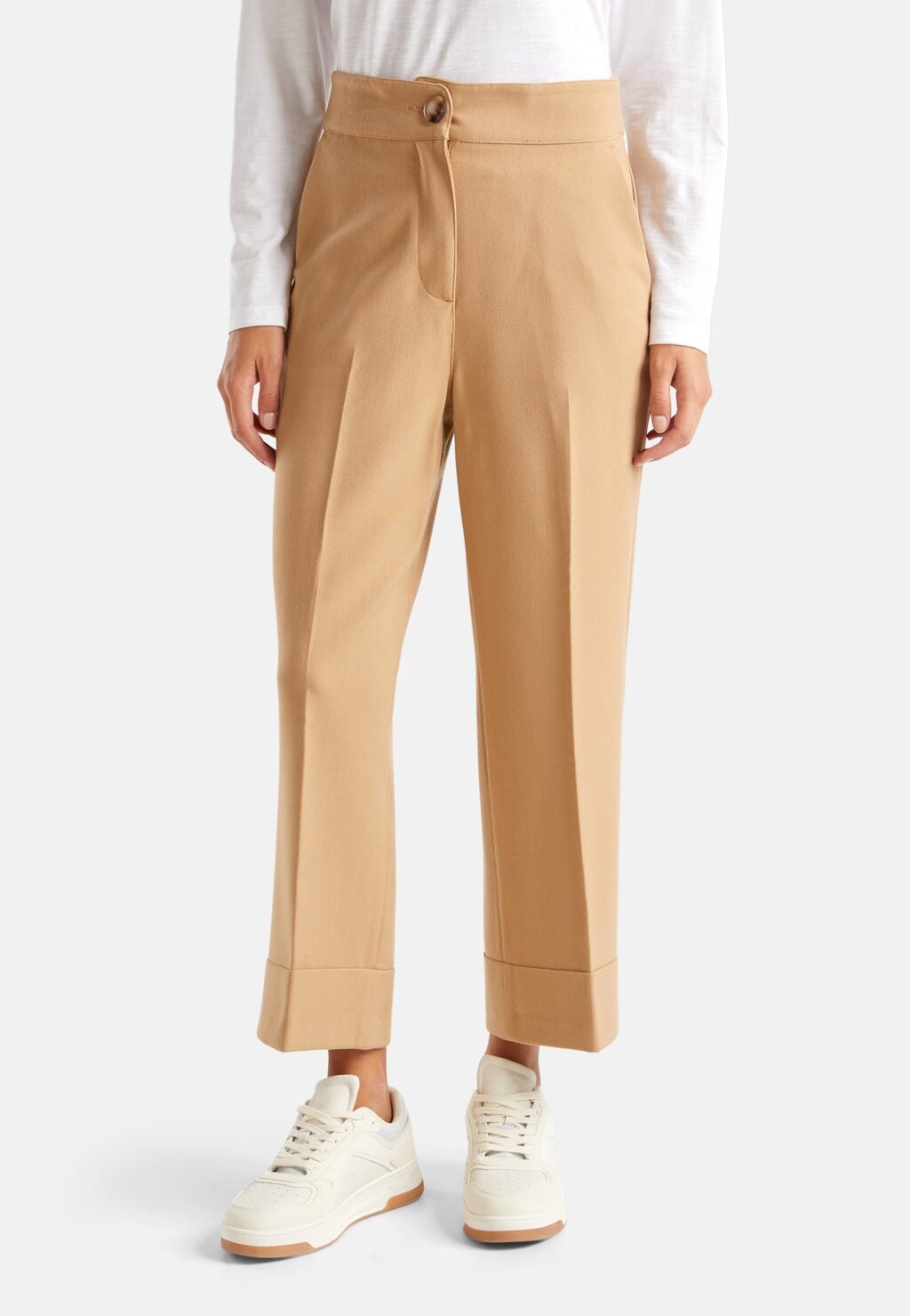 

Брюки STRETCH COOL MID-RISE STRAIGHT LEG United Colors of Benetton, бежевый