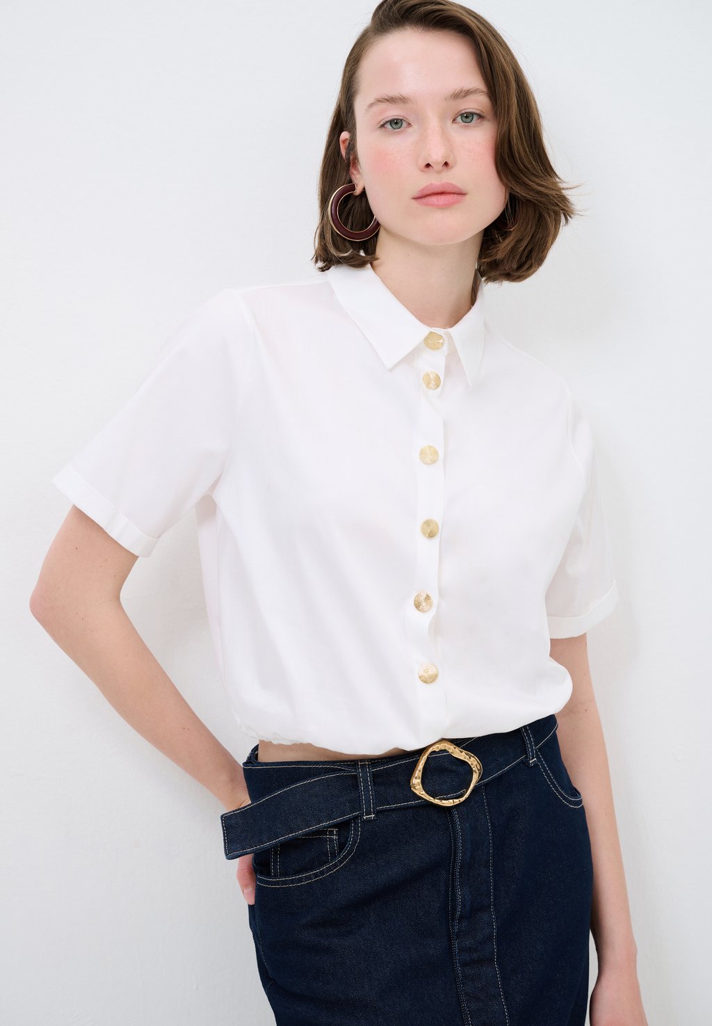 

Блузка на пуговицах BUTTON-DOWN BLOUSE adL, белый