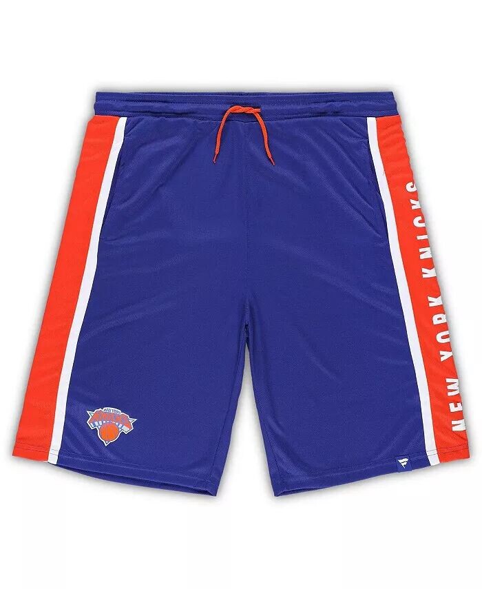 

Мужские синие сетчатые шорты New York Knicks Big and Tall Referee Iconic Fanatics