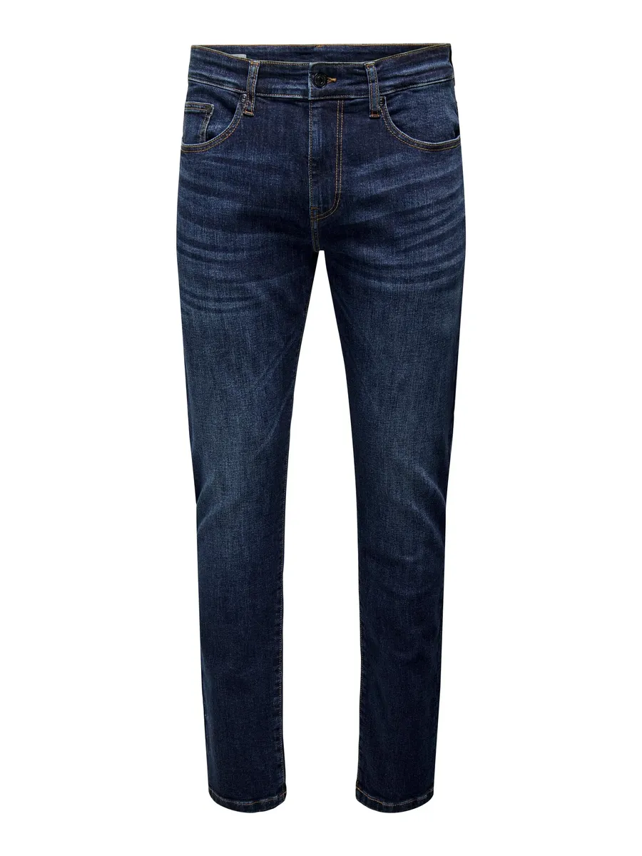 

Прямые джинсы ONLY & SONS "ONSWEFT REG.DK. СИНИЕ ДЖИНСОВЫЕ ПЕТЛИ 6752 DNM ", синий