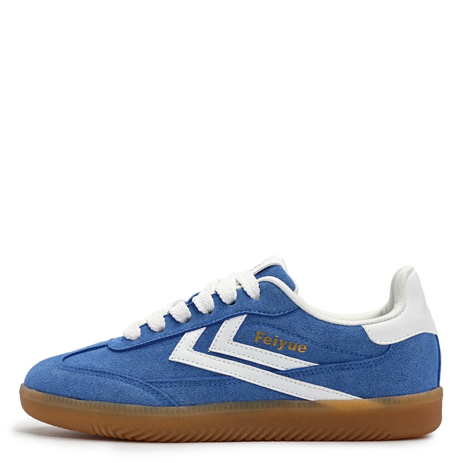 Feiyue Немецкие армейские кеды Unisex низкие верх зеленый/белый/имбирно-желтый - королевский синий, цвет Royal Blue — фото 2