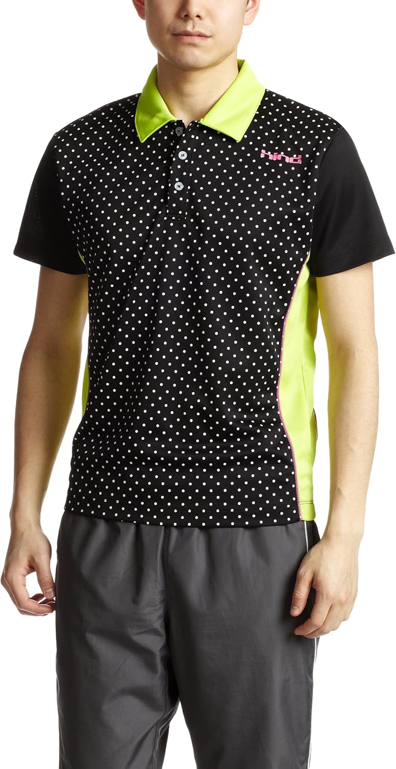 

Рубашка-поло с коротким рукавом в горошек Hind, черный