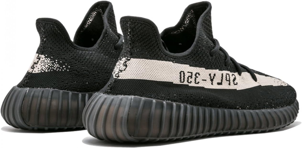 Мужские кроссовки adidas Yeezy Boost 350 V2, белый/черный — фото 4
