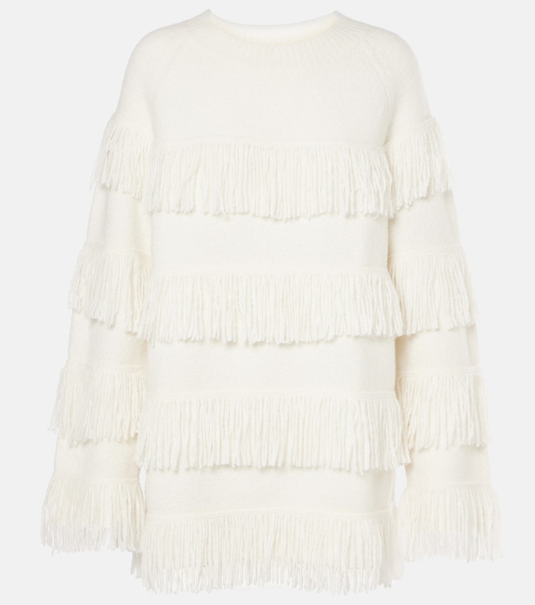 

Свитер Agneta из кашемировой смеси с бахромой Lisa Yang, Cream Boucle