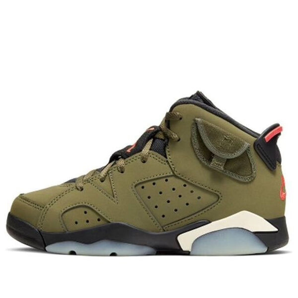 

Кроссовки 6 ретро x travis scott Air Jordan, зеленый