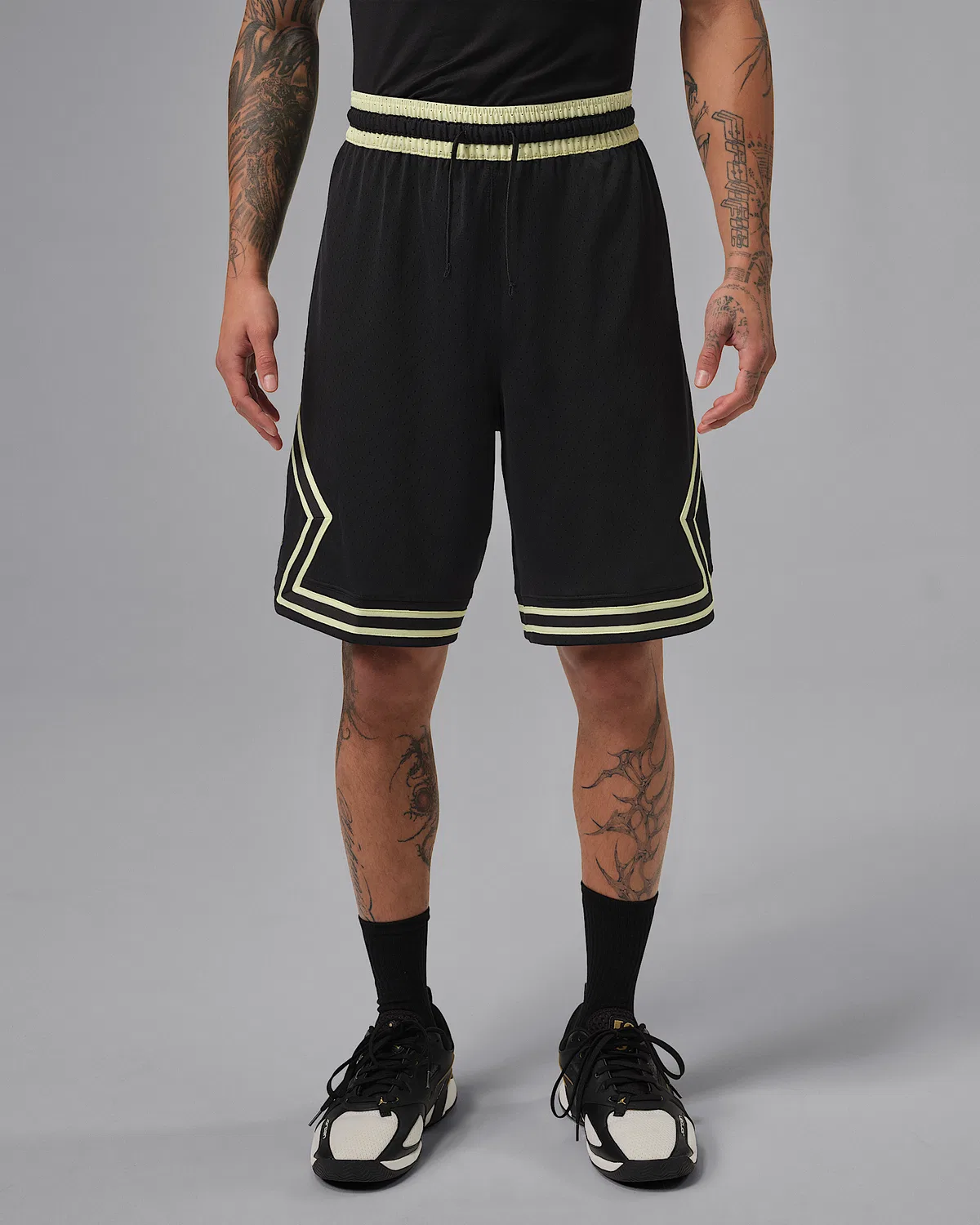 Мужские шорты Jordan Sport Dri-FIT 9" Diamond, Black/Black/Luminous Green