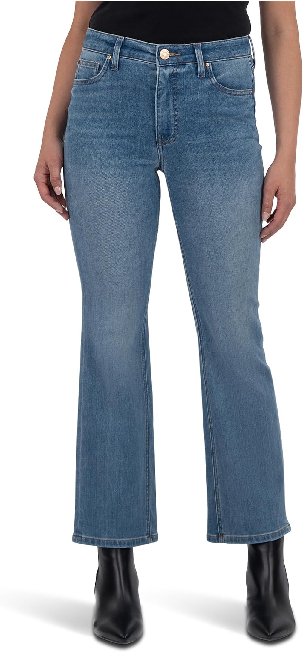 

Джинсы KUT from the Kloth Kelsey High Rise Fab Ab Ankle Flare Regular Hem, цвет Improvement