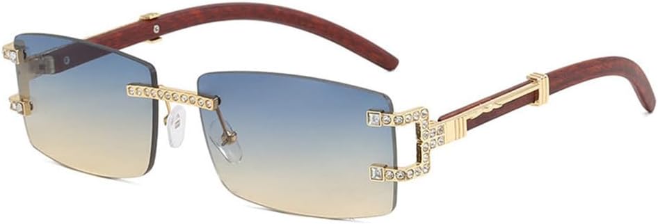 

Солнцезащитные очки UV400 с защитой от ультрафиолета — без оправы, в стиле панк с металлическим блеском, для женщин и мужчин, для бега и занятий спортом на открытом воздухе UYPTK, 09