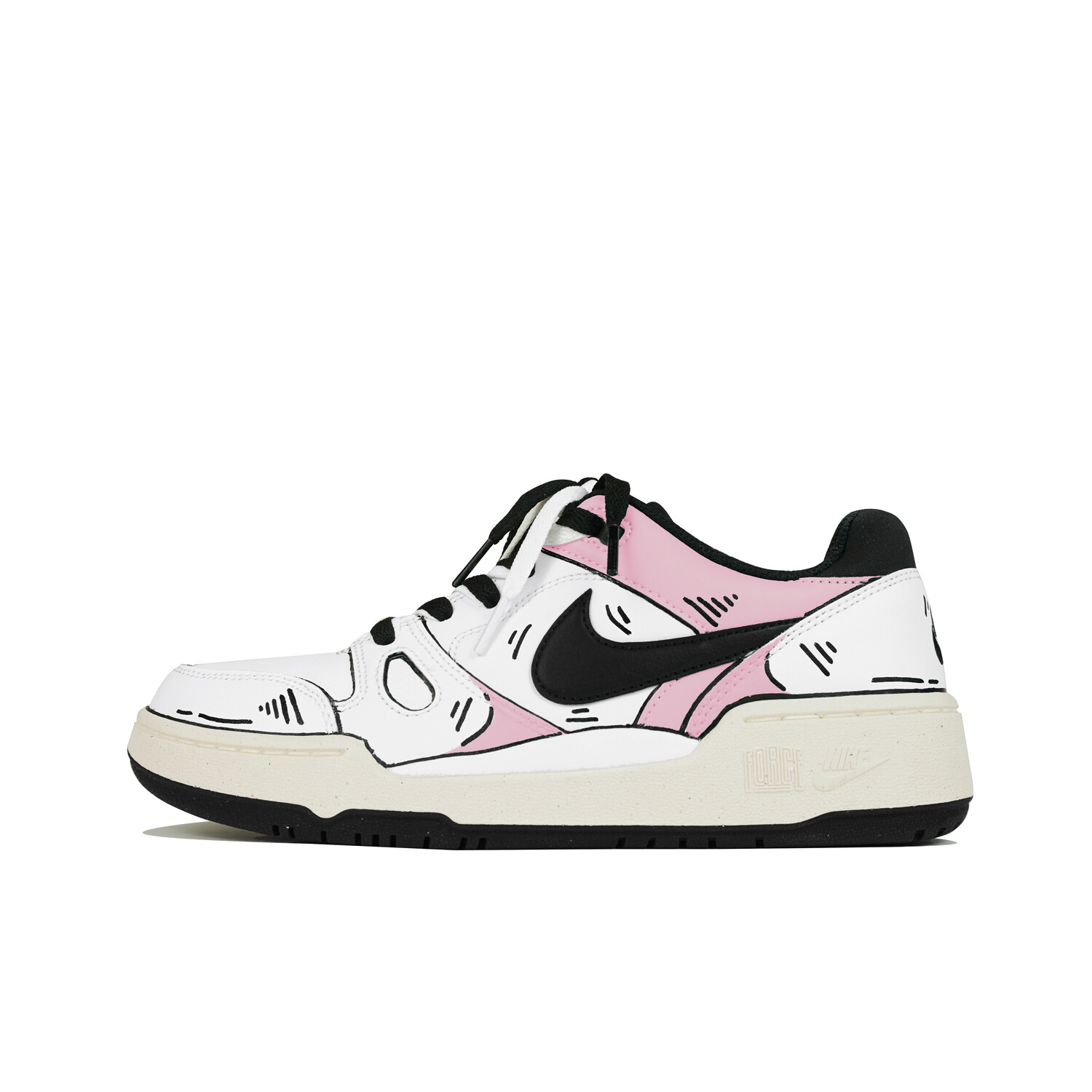

Кроссовки Nike Full Force Skateboarding Shoes Men Low-top Pink, белый
