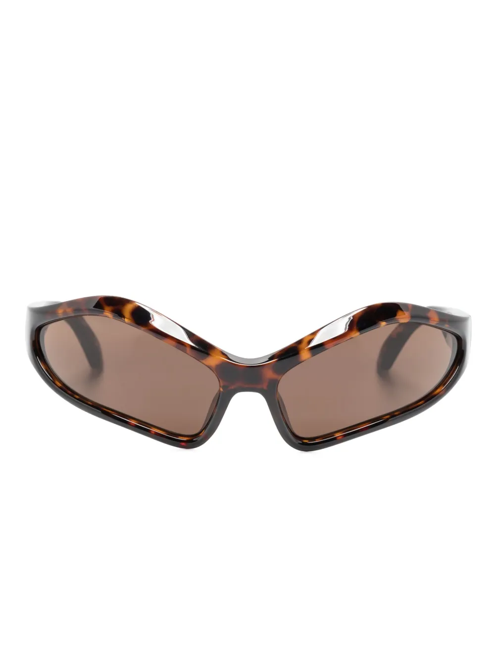 

Солнцезащитные очки в массивной оправе Balenciaga Eyewear, коричневый