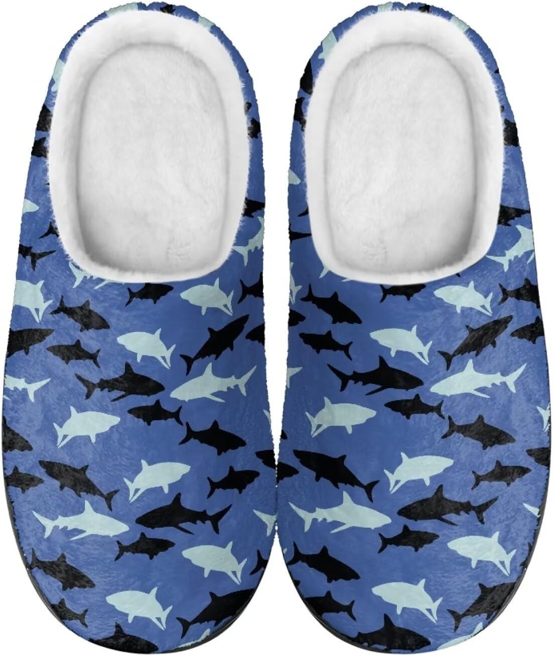 

Зимние домашние тапочки Pzuqiu для женщин и мужчин, легкие, без шнурков, мягкие, размеры 34-50, Sea Shark