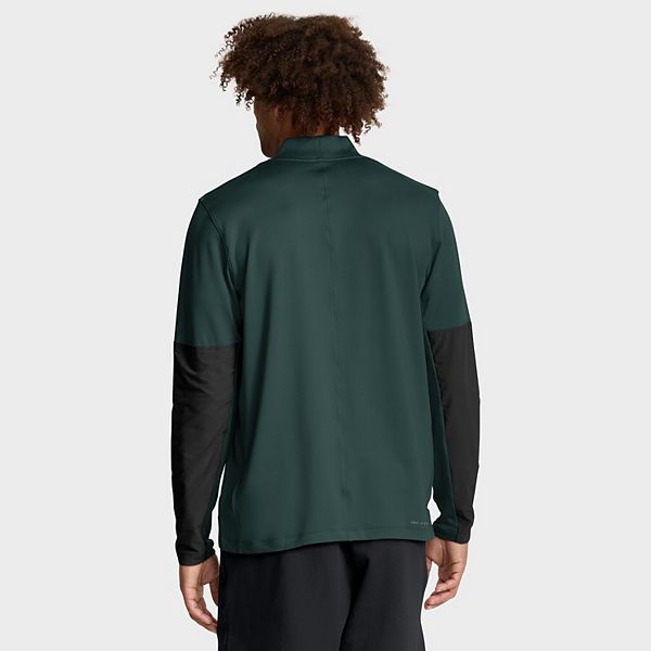 Мужская зеленая толстовка Michigan State Spartans One Goal с полузастежкой Nike — фото 3