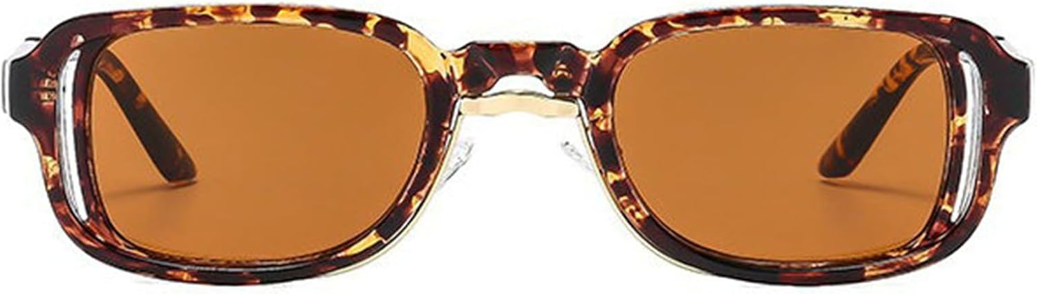 

Солнцезащитные очки Willochra в маленькой оправе, прямоугольной формы, в стиле панк, женские, ретро, ​​с защитой от УФ-излучения UV400, мужские, модные, градиентные, серые, популярные солнцезащитные очки, Leopard