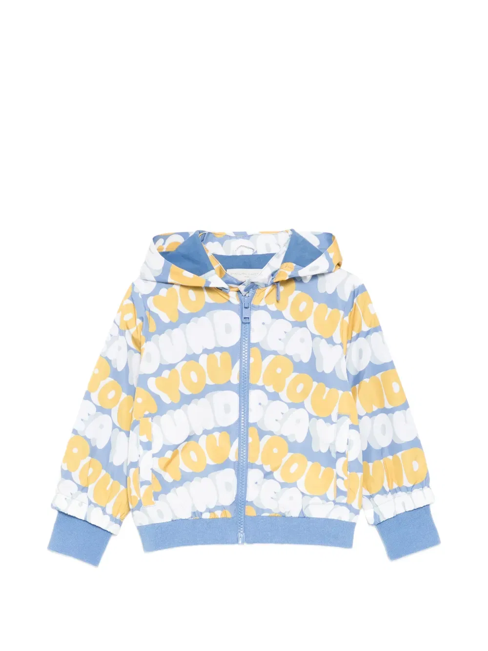 Куртка с капюшоном и графическим принтом Stella Mccartney Kids, синий