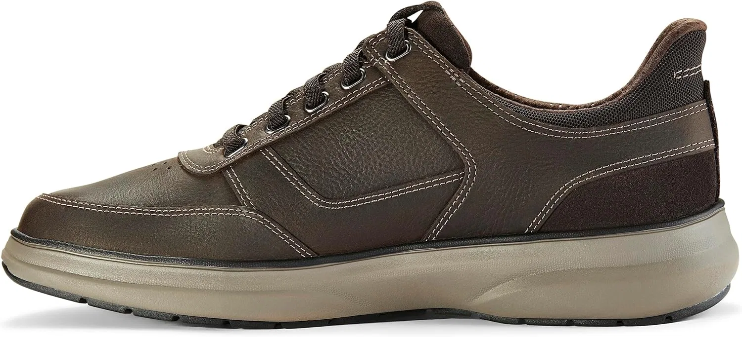 Кроссовки модные Clarks Mullan Easy, темно-коричневая кожа — фото 3